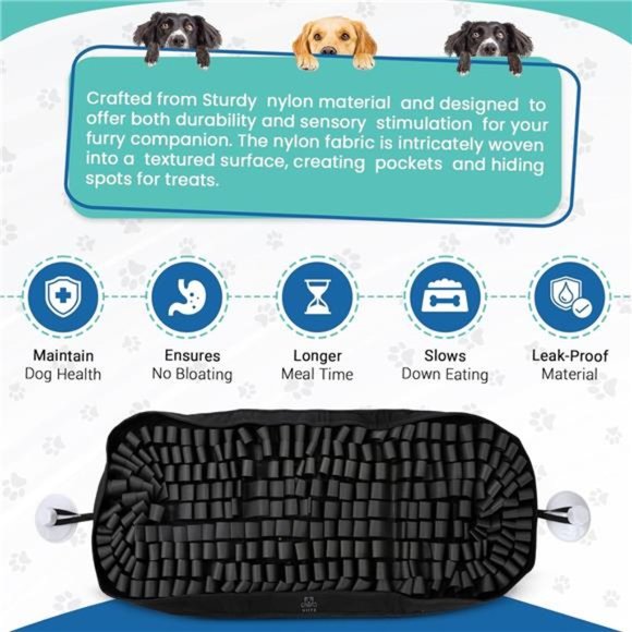 Snuffle Mat for Dogs 32x27 -  Interactive Dog Feeding Puzzle - Picture 3 of 7